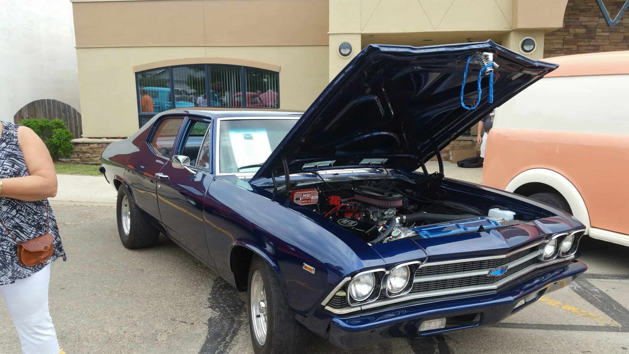 Photo of a 1969 Chevelle at a car sale, after Alexander Konowalchuk completely restored the vehicle. 