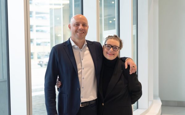 Karla Palardy and Andrew Bell at the Arthur Child