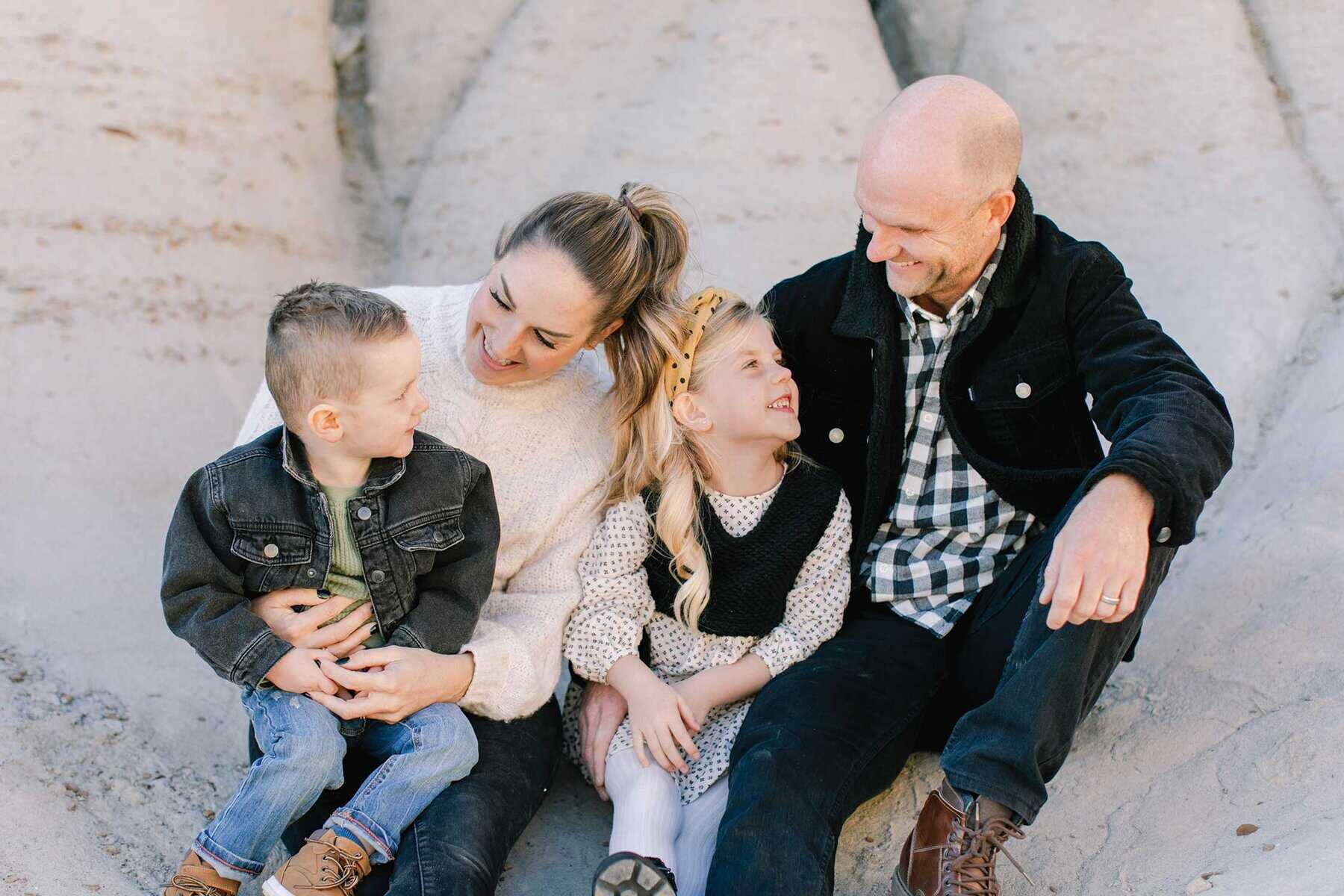 Lorne Miller with wife Lindsay, son August and daughter Esmae