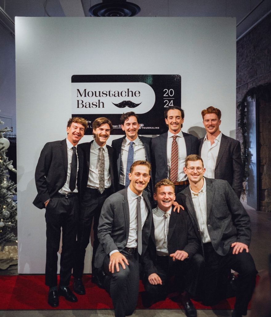 Group of men at Moustache Bash